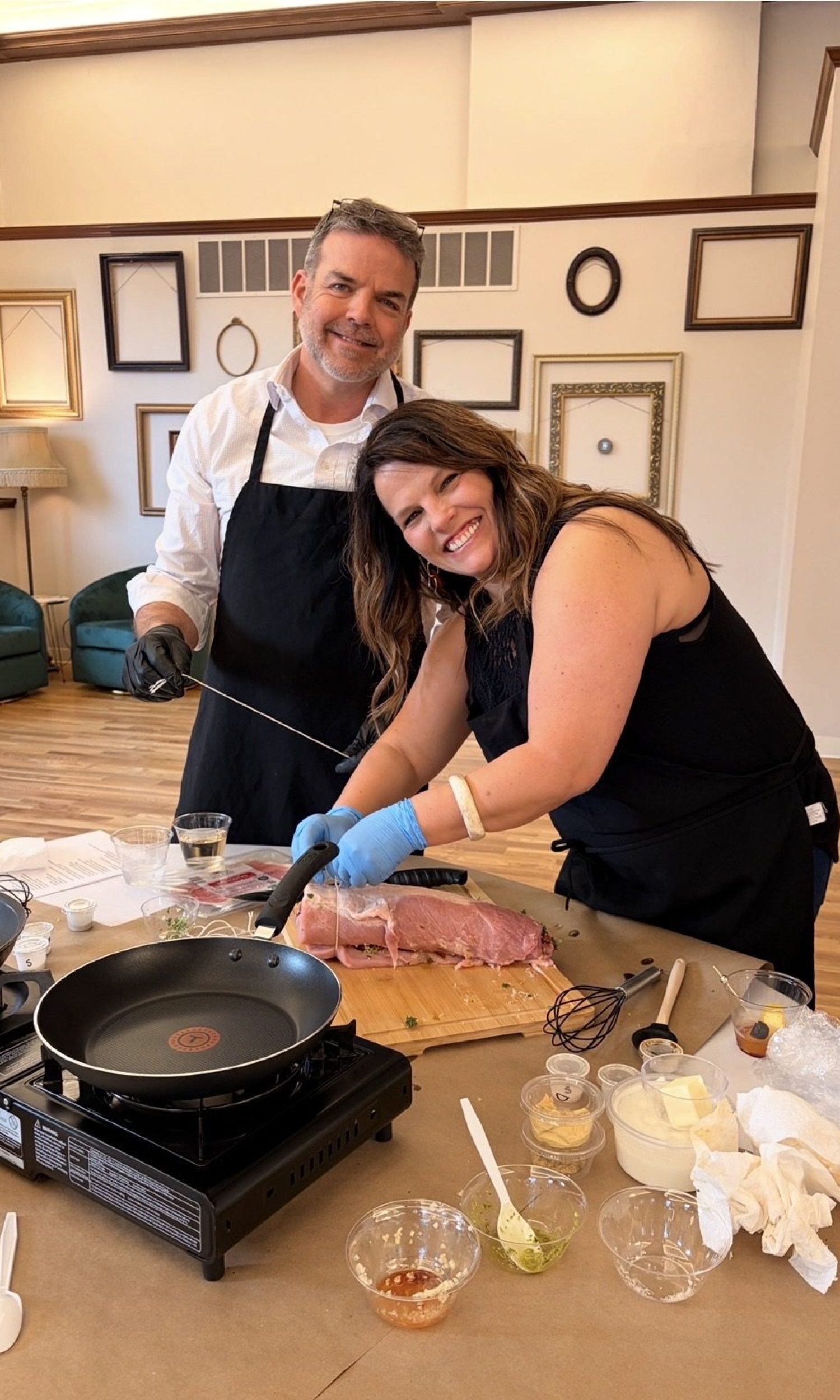 Cooking demonstration at a private event at The Event Vault